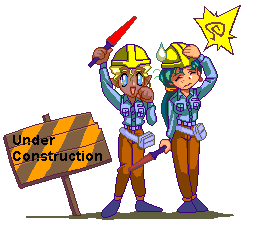 2 anime girls holding an under construction sign